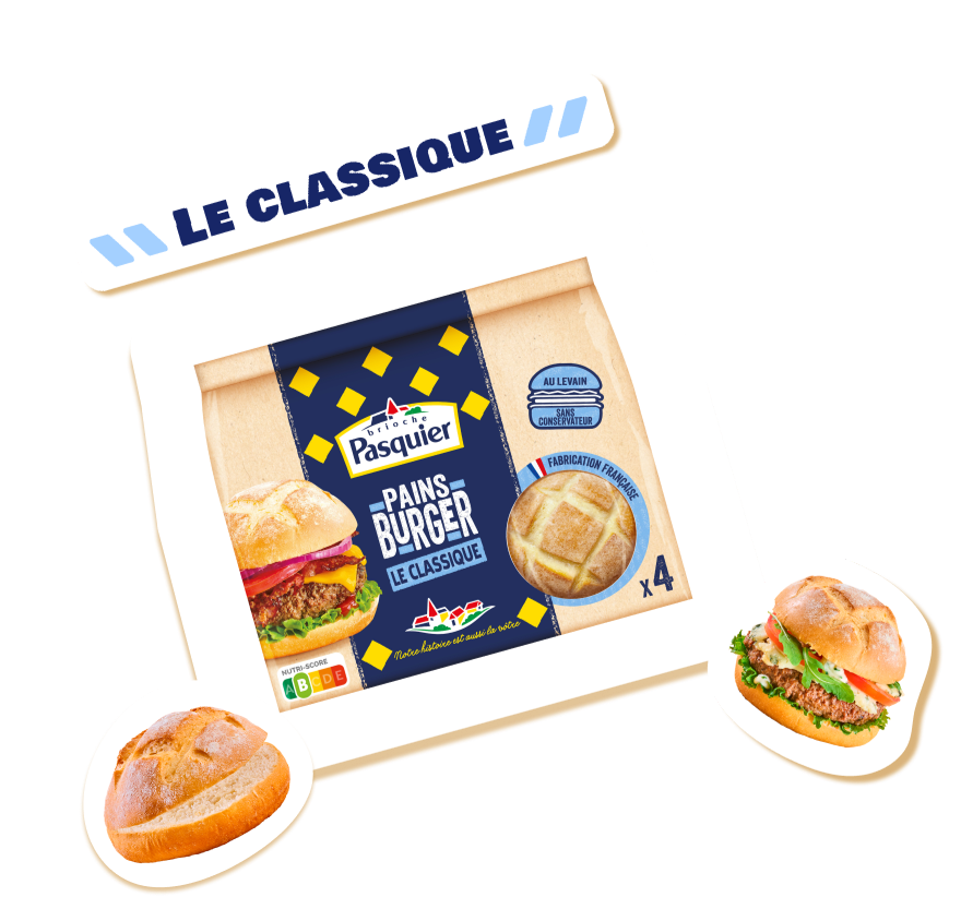 Brioche Pasquier Pains Burger « Le Classique »